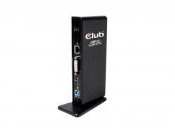 Club-3D-USB-30-Dual-Display-Dockingstation-Schwarz-Klavierlack