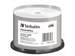 CD-R-80-Verbatim-52x-DLP-Thermo-white-Full-Surface-50er-Cakebox