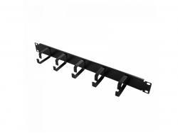 Logilink 19" Cable Management Bar 1U with 5 fixed metal brackets (OR101B)