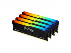 Kingston 32GB(4x8GB) DDR4 3200MT/s CL16 DIMM Black KF432C16BB2AK4/32