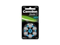 6 piles pour appareil auditif Camelion Zinc-Air  A675 0% Mercury/Hg - Bleu