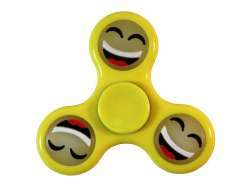 Fidget Spinner Toy - EMOJI HAPPY GELB (GLOW IN THE DARK)