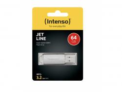 Intenso Jet Line Aluminium 64GB USB Flash Drive 3.2 Gen 1x1 Silver 3541490
