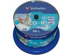 CD-R-80-Verbatim-52x-DLP-Inkjet-white-Full-Surface-50er-Cakebox