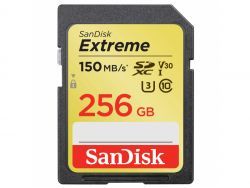 SanDisk SDXC 256GB Extreme Class 10 150/70 V30 UHS-I U3 SDSDXV5-256G-GNCIN
