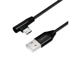 Connecteur LogiLink USB 2.0 vers Micro-USB (90°incliné) 0,3m CU0141