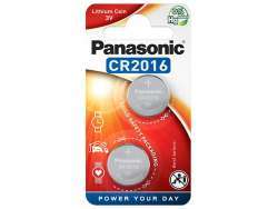 Panasonic Lithium CR2016 3V Blister - Pack de 2 piles- CR-2016EL/2B