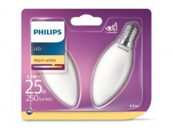 Philips LED Warm White E14 2,2W=25W 250 Lumen (2 St.)