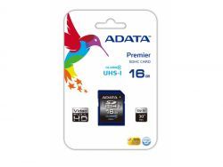 ADATA SDHC UHS-I Class 10 16GB Premier -ASDH16GUICL10-R