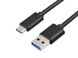 Reekin USB 3.0 Cable - Male-Type-C - 1,0 Meter (Black)