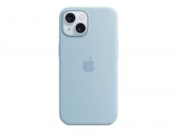 Apple Silikon Case iPhone 15 mit MagSafe hellblau MWND3ZM/A