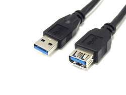 Reekin USB 3.0 Cable - Male-Female - 1,0 Meter (Noir)