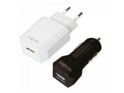 Logilink USB Travel Charger Combo Kit, USB-Port, 5W/6W (PA0109)