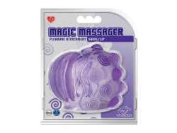MAGIC MASSAGER PLEASURE ATTACHMENTS, SWIRL/LIP, LILA