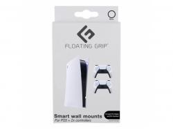 Floating Grip Playstation 5 Wall Mounts by Floating Grip - White Bundle - 368019 - PlayStation 5
