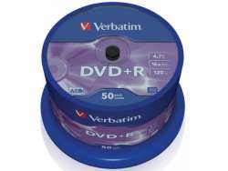 DVD+R 4.7GB Verbatim 16x 50er Cakebox 43550
