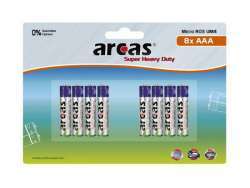 Pack de 8 piles ARCAS R03 Micro AAA