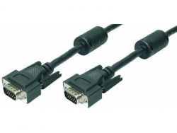 Câble LogiLink VGA 2x prise avec noyau en ferrite noir 5,00 Mètres CV0003