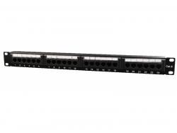 Panneau de brassage CableXpert Cat.6 24 ports avec gestion de câble arrière. NPP-C624CM-001