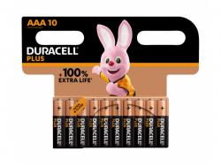 Duracell Baterie Alkaline, Micro, AAA, LR03, 1.5V  Plus,Blister (10-Pack)