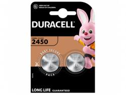 Duracell Battery Lithium, Button Cell, CR2450, 3V Blister (2-Pack)