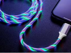 Reekin 2A Kabel (USB-C) 1 Meter (LED Floating Light Up RGB)
