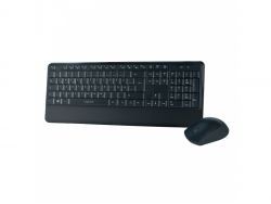 LogiLink Wireless Keyboard - RF Wireless - QWERTZ - Black - Mouse ID0161