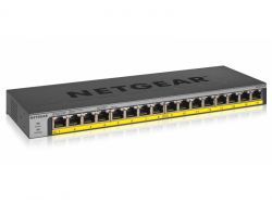 Netgear Switch 16x1000 PoE+ 76W lüfterlos Rack - GS116LP-100EUS