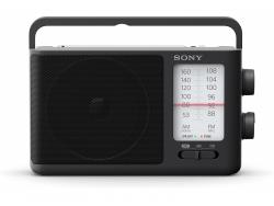 Sony-Tragbar-AM-FM-Schwarz-Drehregler-110-h-AA-ICF506CED