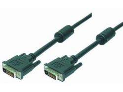 Cable-LogiLink-DVI-2x-prise-avec-noyau-en-ferrite-noir-2-metre