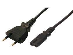 LogiLink Power cord, Euro male to IEC C7 female, 1.80m, black (CP092)