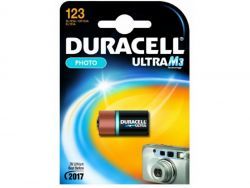 Duracell Batterie Lithium Photo CR123A 3V Ultra Blister (1-Pack) 123106