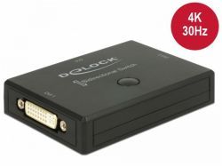 Delock Switch DVI 2 - 1 bidirektional 4k 30 Hz - 18751