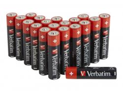Verbatim Baterie Alkaline, Mignon, AA, LR06, 1.5V , Blister (20-Pack)