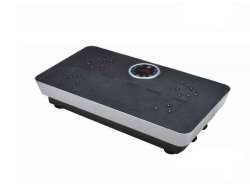 Fitness Body Magnetic Therapy Vibration Plate + Music 73cm (Schwarz-Silber)