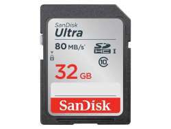 SanDisk Ultra 32GB SDHC UHS-I Class 10  Flash-Speicherkarte SDSDUNC-032G-GN6IN