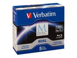 Verbatim M-DISC BD-R XL 100GB/1-4x Jewelcase (5 Disc) - Archivmedium