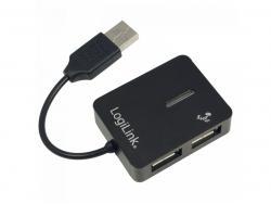 HUB USB 4 ports Logilink USB 2.0, Smile, Noir (UA0139)