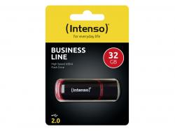Clé USB 32GB Intenso FlashDrive Buiness Line - blister noir/rouge