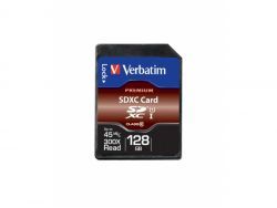 Verbatim SD Card 128GB SDXC Premium Class 10 Retail 44025