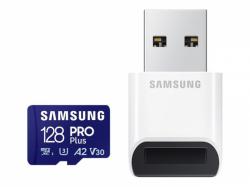 Samsung PRO Plus microSD Card 128GB + USB Card Reader (2023) MB-MD128SB/WW