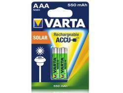 Piles Varta Solar Recharge AAA 550mAh Blister (Pack de 2) 56733 101 402