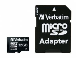 Verbatim MicroSD/SDHC Card 32GB Premium Cl.10 + Adap. Retail 44083