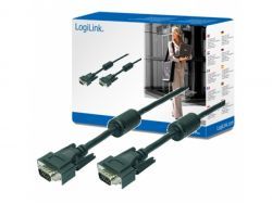 LogiLink-Kabel-VGA-2x-Stecker-mit-Ferritkern-schwarz-15-Meter-CV