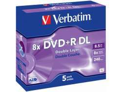 DVD+R 8.5GB Verbatim 8x 5 JC 43541