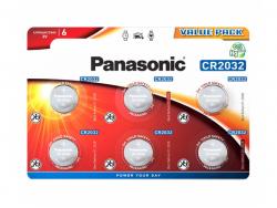 Panasonic Battery Lithium, CR2032, 3V Lithium Power, Blister (6-Pack)