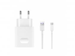 Huawei AP81 Super Charge Adapter + Cable / Data Cable - Type C - White BULK