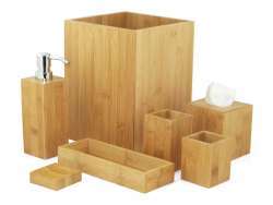 MK Bamboo LONDON – Set d’articles de bain en bambou (7 pièces)