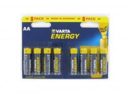 Varta Battery Alkaline, Mignon, AA, LR06, 1.5V - Energy, Blister (8-Pack)