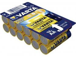 Varta Battery Alkaline, Mignon, AA, LR06, 1.5V - Longlife (12-Pack)